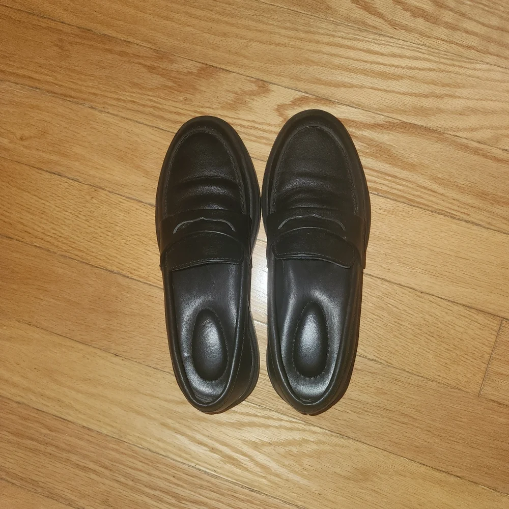 Portland Leather Zoe Chunky Leather Loafers EUC - Picture 7 of 10